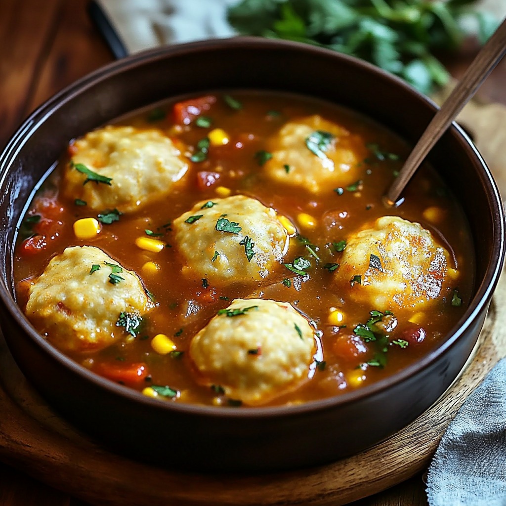 A bowl of soup with meatballs in it.