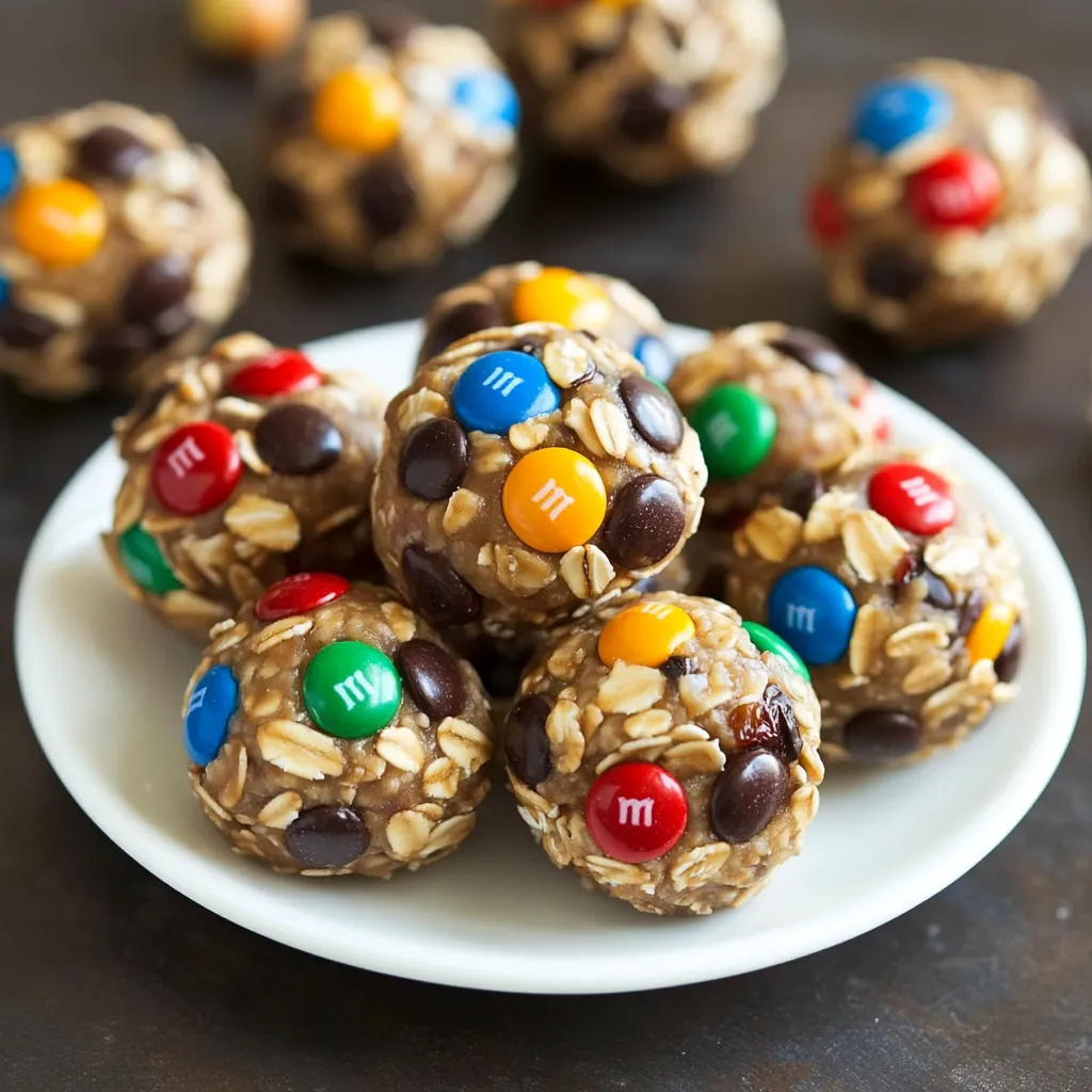 A plate of M&M candies.