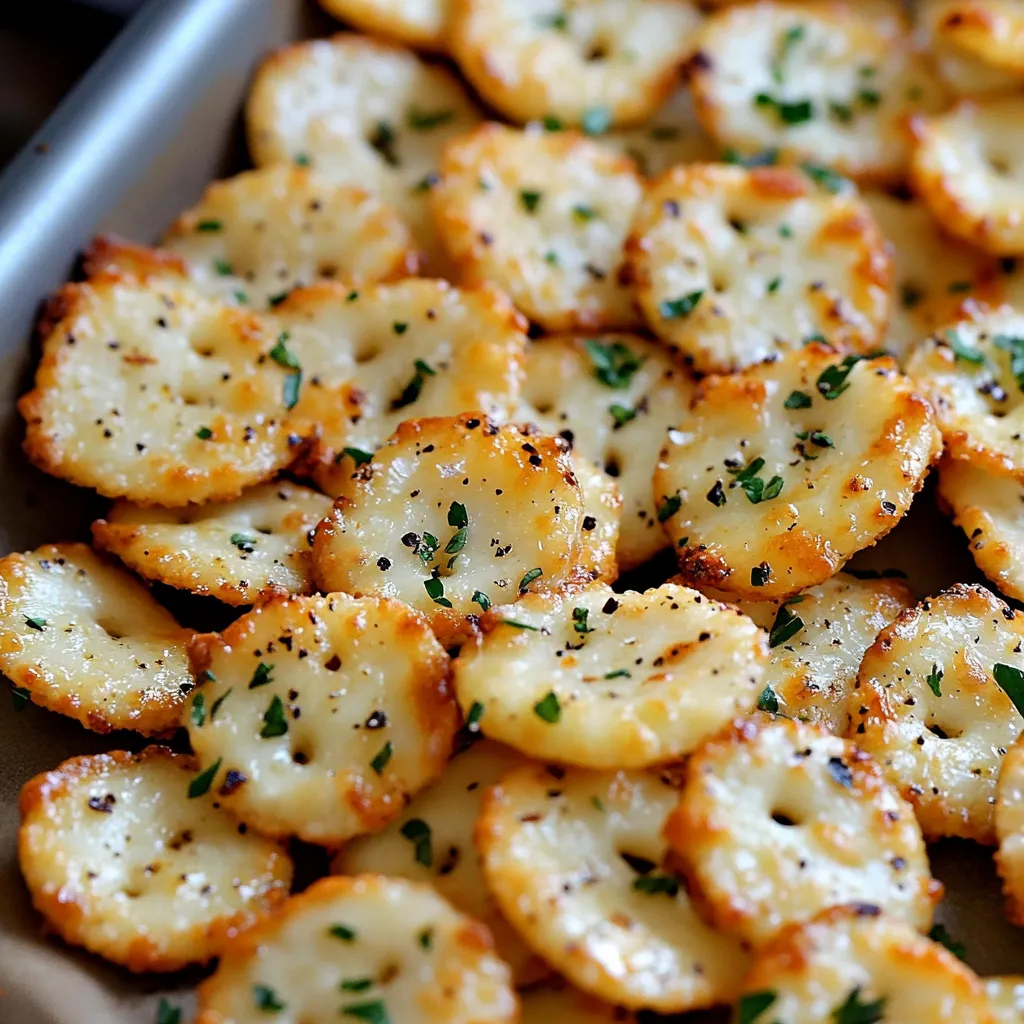 A pan of cheese and herb crackers.