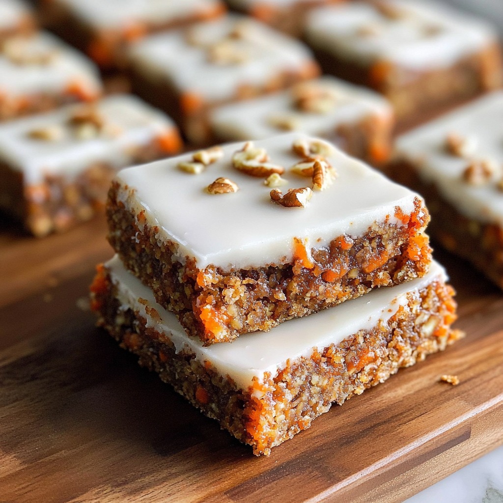 A piece of carrot cake sitting on a wooden board.