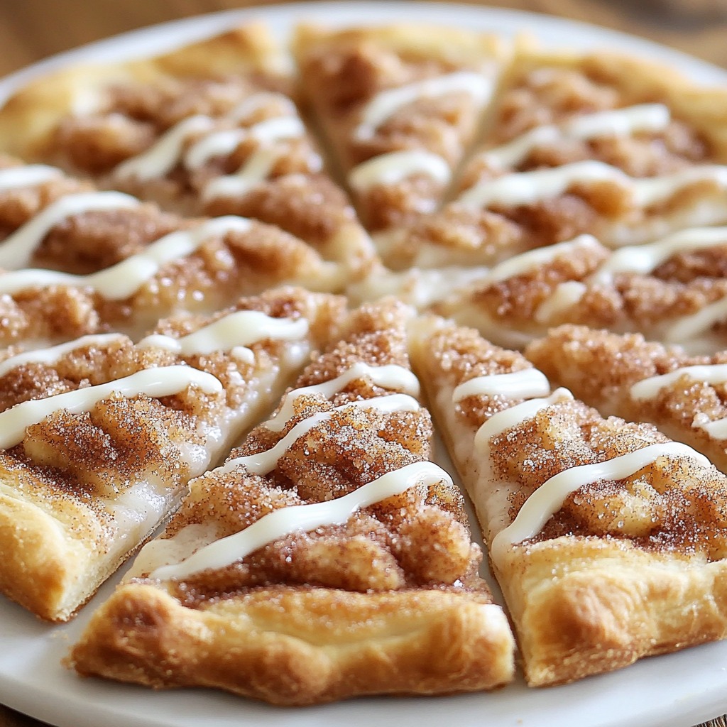 Warm golden crescent with cinnamon topping.
