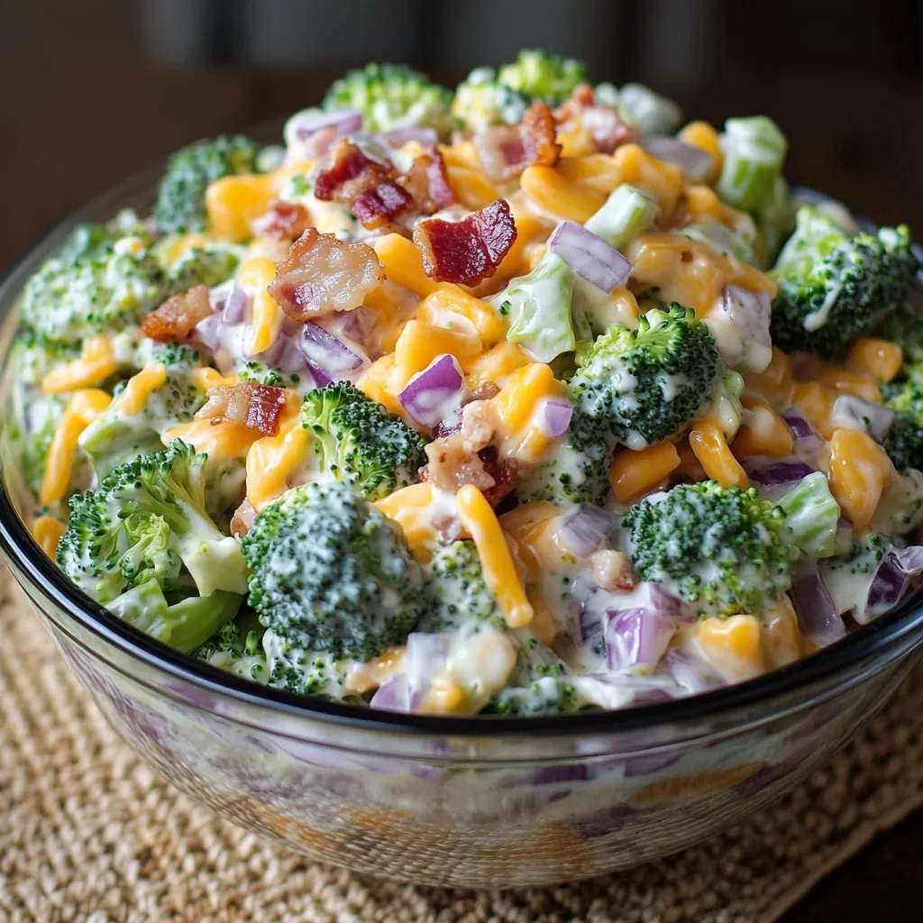 A bowl of broccoli and cheese.