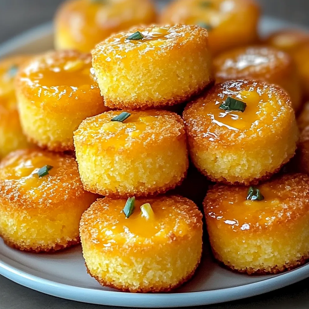 A plate of small cakes with green toppings.