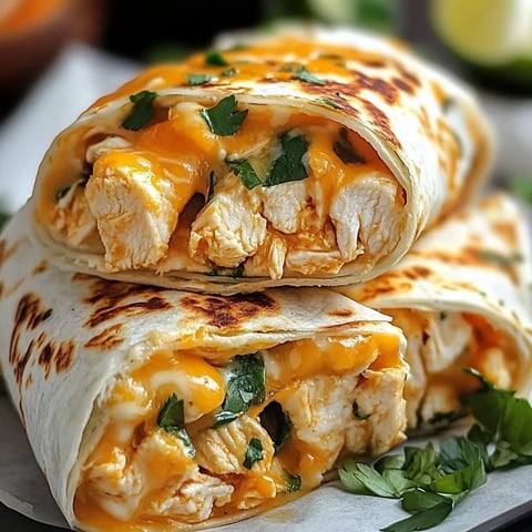 A plate with a tortilla wrap and a small bowl of sauce.